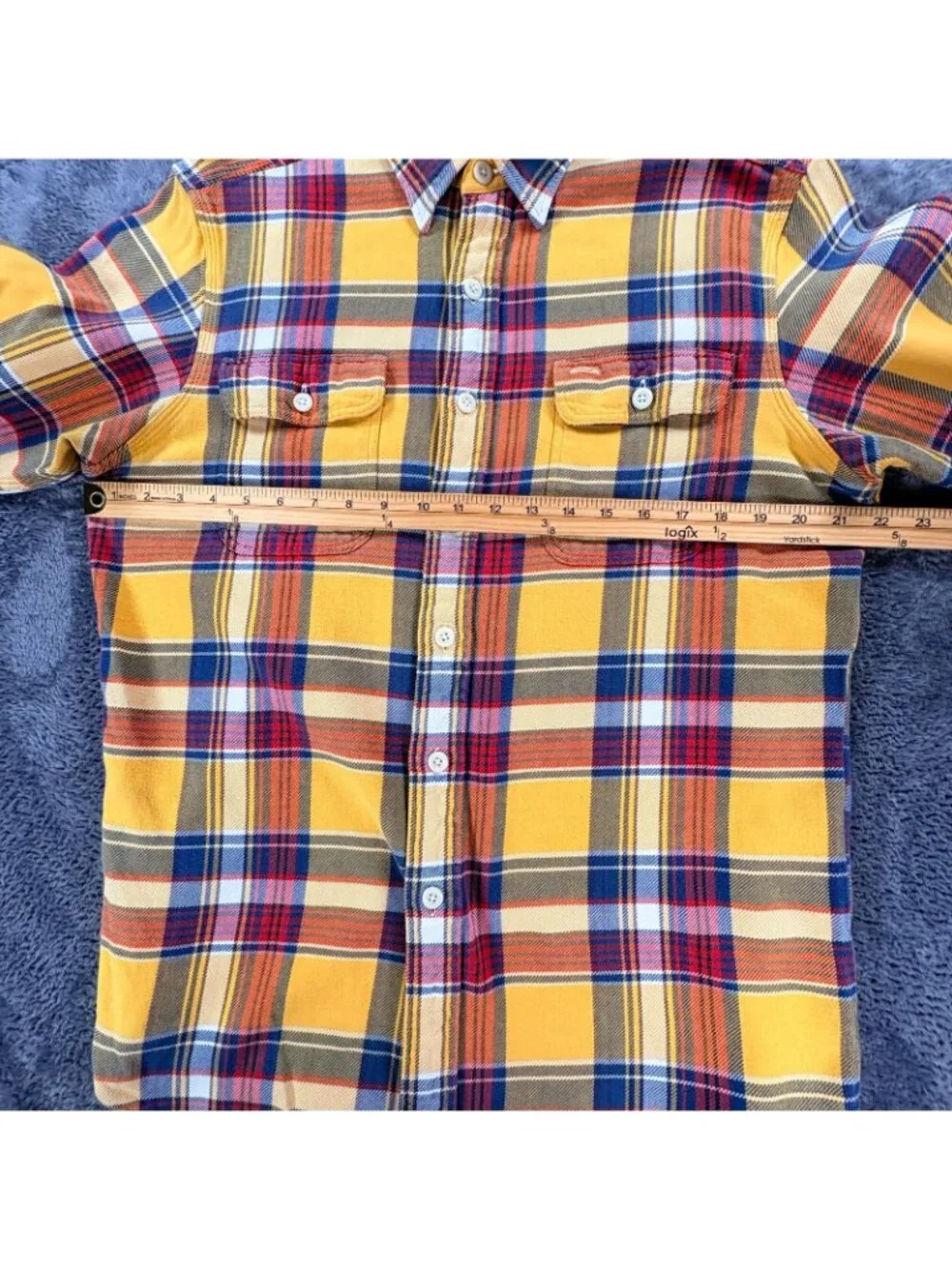 Polo Ralph Lauren Plaid Flannel Shirt Men L Vintage P.R.L. Outfitters Workwear